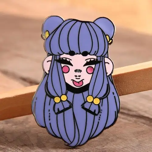 Lovely Girl Enamel Pins 