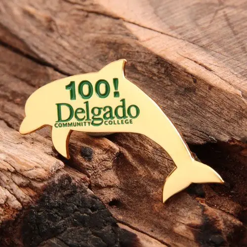 Golden Dolphin Enamel Pins