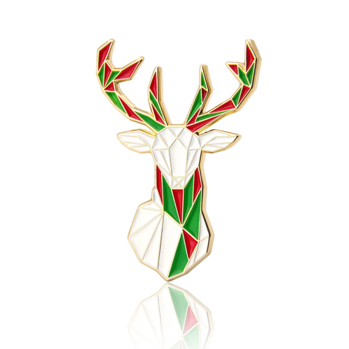 Christmas Elk Enamel Pins