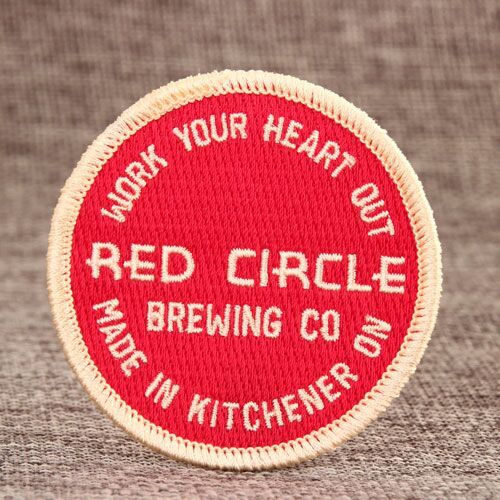 Red Circle Cheap Custom Patches