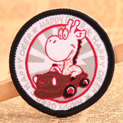 Happy Deer Woven Patches