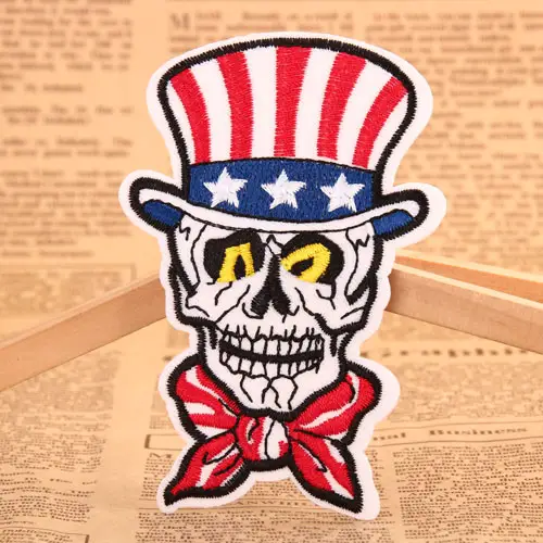 Mr Skull Embroidered Patches