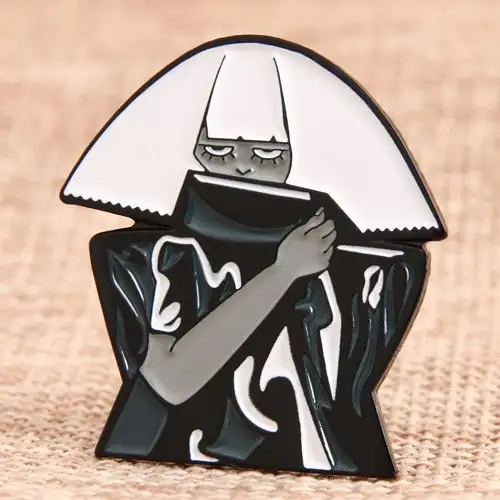 Covered Face Man Custom Pins