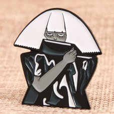 Covered Face Man Custom Pins