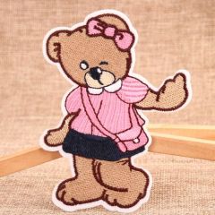Lady Bear Embroidered Patches