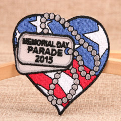 Memorial Heart Custom Embroidered Patches