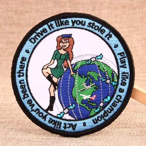 Airline Stewardess Embroidered Patches