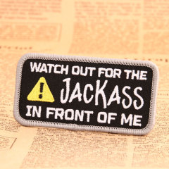 Warning Sign Embroidered Patches
