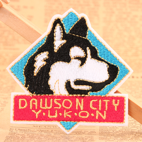 Husky Embroidered Patches