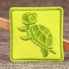 Green Turtle Custom Embroidered Patches