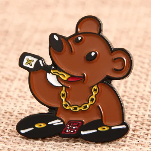 DJ Bear Custom Enamel Pins DJ Bear Custom Enamel Pins
