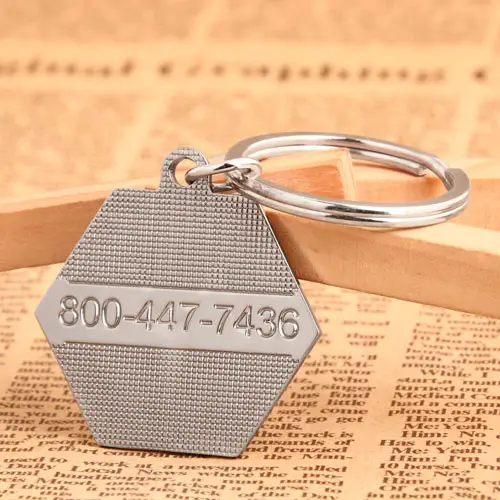 Hexagon Custom Keychains Hexagon Custom Keychains