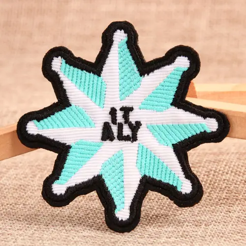 Eight Pointed Star Embroidered Patches