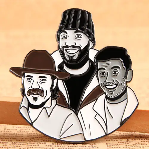 Three Man Enamel Pins