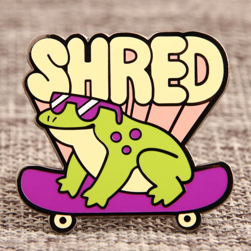 Shred Frog Custom Enamel Pins