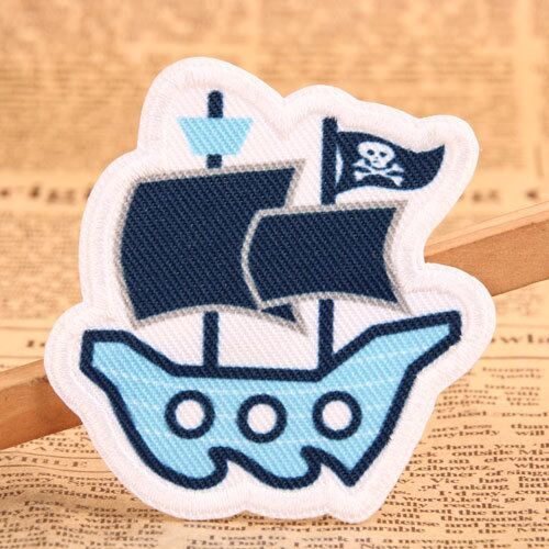 Pirate Ship Woven Patches