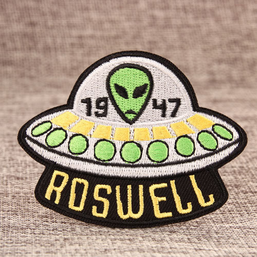 Alien In The UFO Custom Embroidered Patches