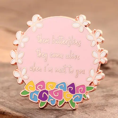 Butterfly Flower Custom Pins Butterfly Flower Custom Pins