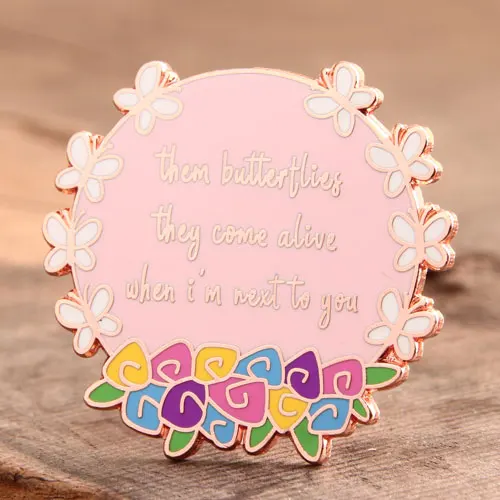 Butterfly Flower Custom Pins