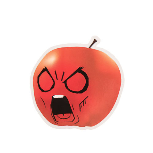 Angry Apple Custom Stickers