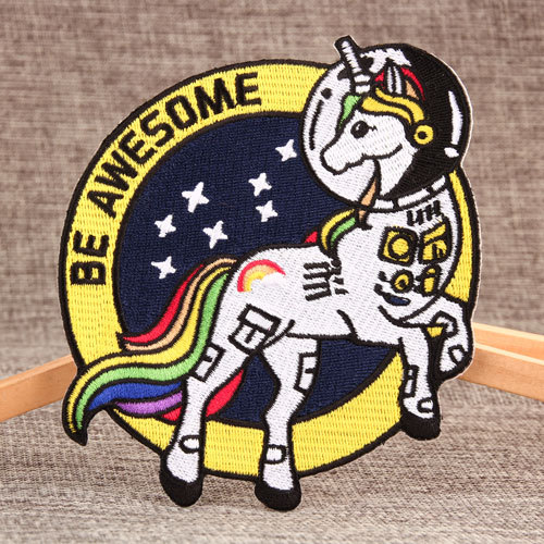 Colorful Tail Unicorn Embroidered Patches