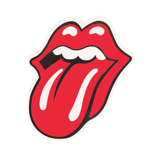 Rolling Stones Logo Clear Stickers