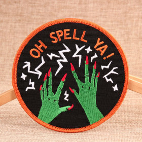 Green Hands Embroidered Patches