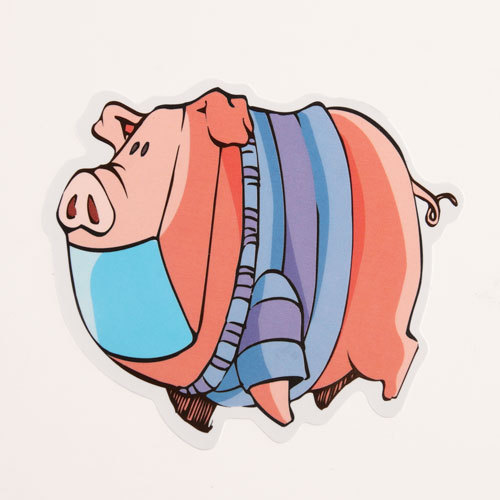 Cartoon Pig Custom Stickers