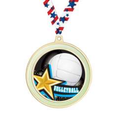 Glow In The Dark Volleyball Medal