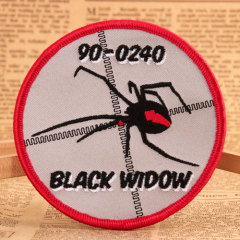 Black Widow Custom Velcro Patches No Minimum 