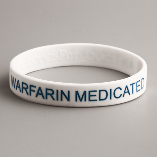 Warfarin medicated wristbands