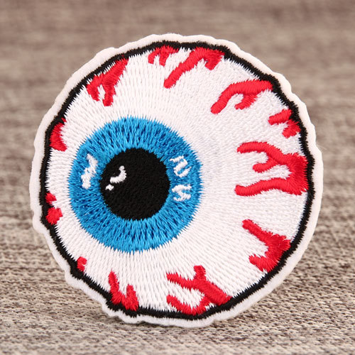 Eyeball Custom Embroidered Patches No Minimum