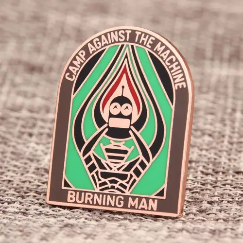 Bruning Man hard enamel pins