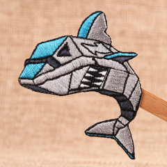 Savage Shark Iron On Embroidered Patches