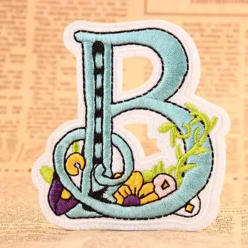 Letter B Iron On Embroidered Patches Letter B Iron On Embroidered Patches