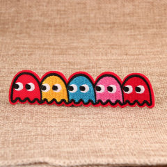 Pac Man Iron On Embroidered Patches
