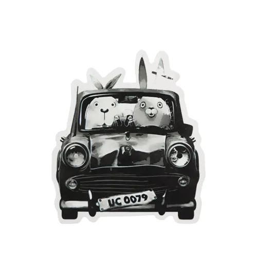 Bunny Ride Custom Stickers