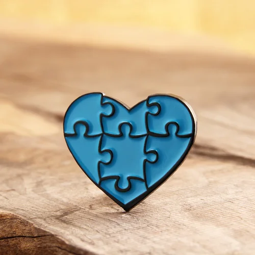 Blue Heart Soft Enamel Pins