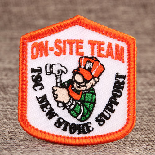 On Site Team Cheap Custom Patches