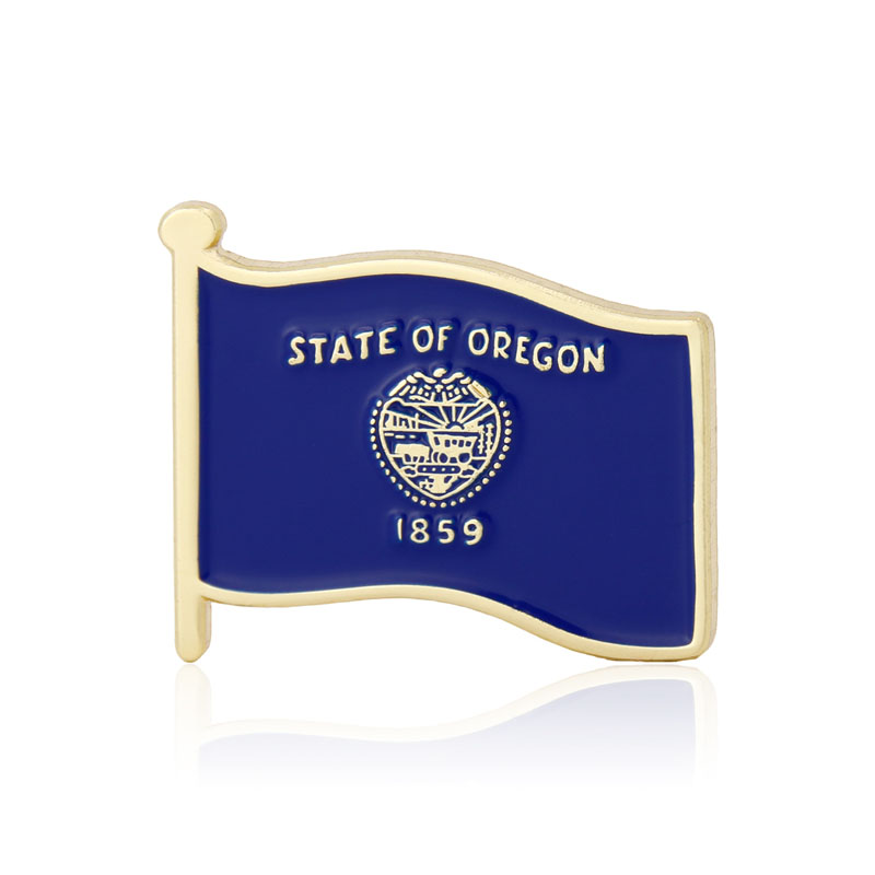 Oregon USA Flag Lapel Pin Badge 