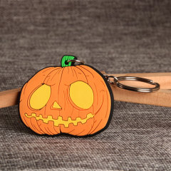 Pumpkin PVC Keychain