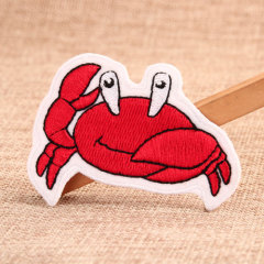 Crab Custom Embroidered Patches No Minimum