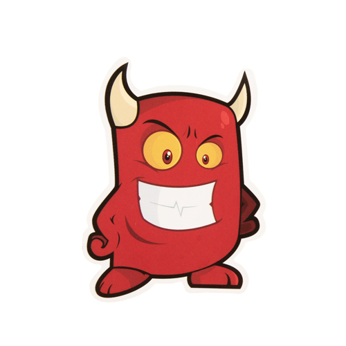Red Monster Custom Stickers
