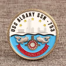 USS ALBANY Navy Challenge Coins