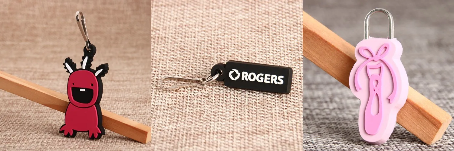 PVC zipper pulls PVC zipper pulls