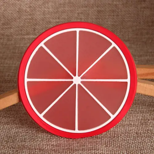 Red Round PVC Coaster Red Round PVC Coaster