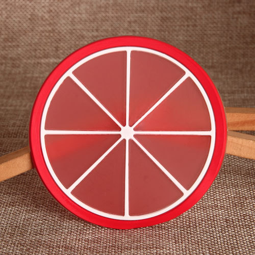 Red Round PVC Coaster