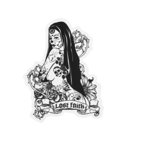 Rose Girl Skull Custom Stickers