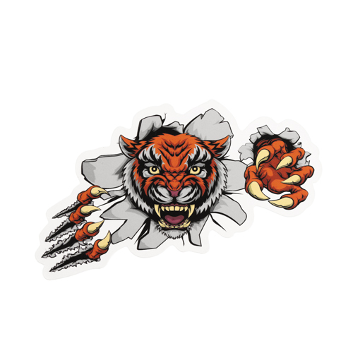 Anger Tiger Custom Stickers
