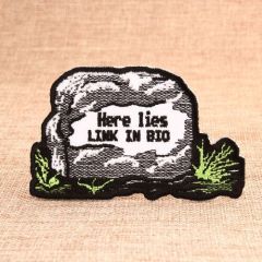 Here Lies Link In Bio Custom Patches